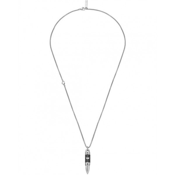 POLICE Necklace Showpiece | Silver Stainless Steel PEAGN0005604