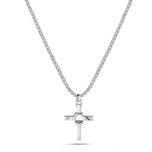 POLICE Cross Crossed Out Silver Stainless Steel PEAGN2211311