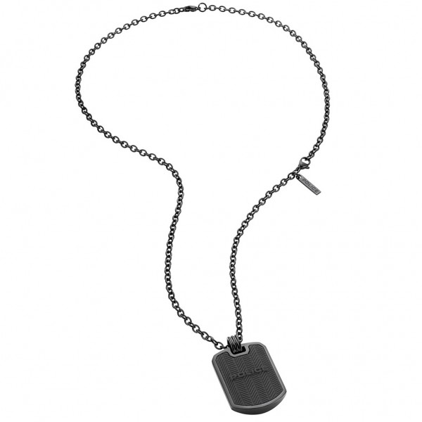 POLICE Necklace Onset Black - Silver Stainless Steel PJ.26400PSUGR/03
