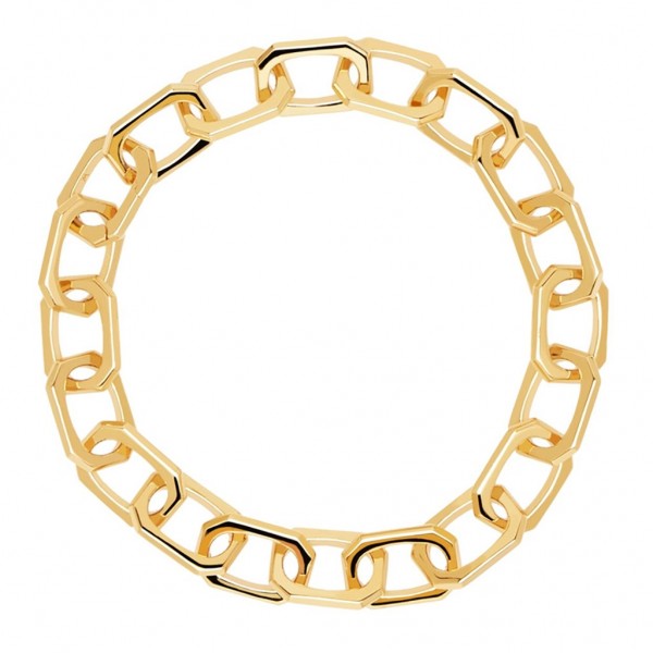 PDPAOLA Bracelet The Chain Medium Signature | Gold Brass PU01-151-U