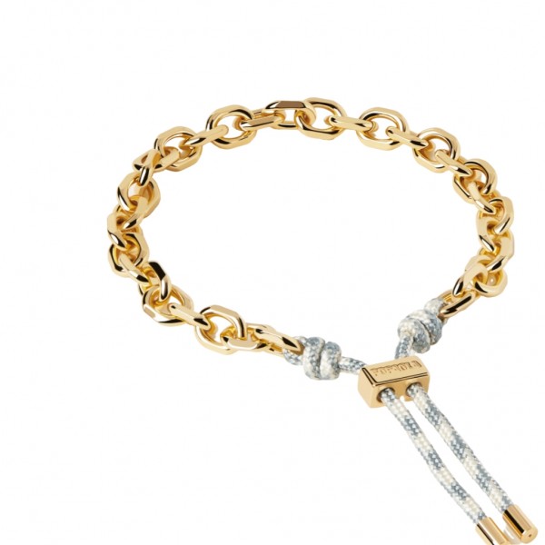 PDPAOLA Bracelet Essentials The Rope Sky | Gold Brass - Two Tone Fabric PU01-689-U