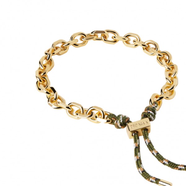 PDPAOLA Bracelet Essentials The Rope Cottage | Gold Brass - Multicolor Fabric PU01-692-U