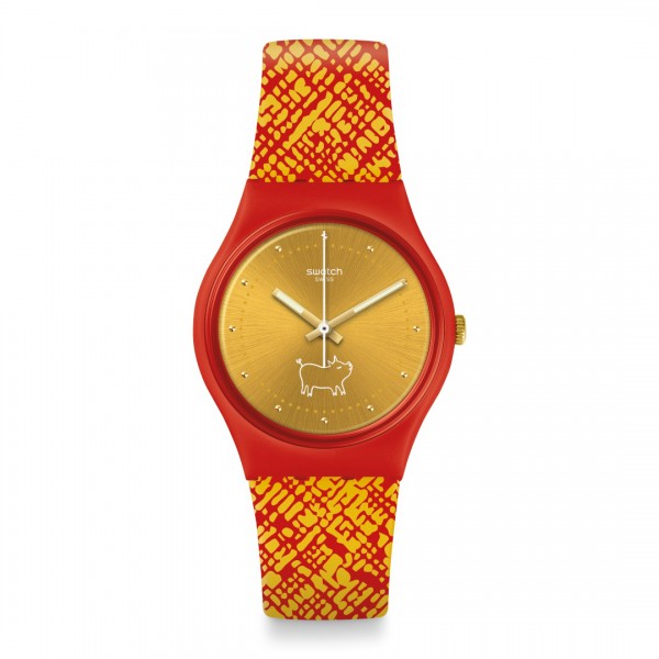 SWATCH Gem Of The New Year GZ319 Multicolor Silicone Strap