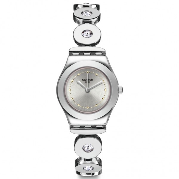 SWATCH Inspirance YSS317G Crystals Silver Stainless Steel Bracelet