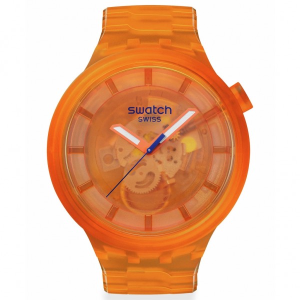 SWATCH Orange Joy SB05O103 Bioceramic Case - Orange BioSourced Material Strap