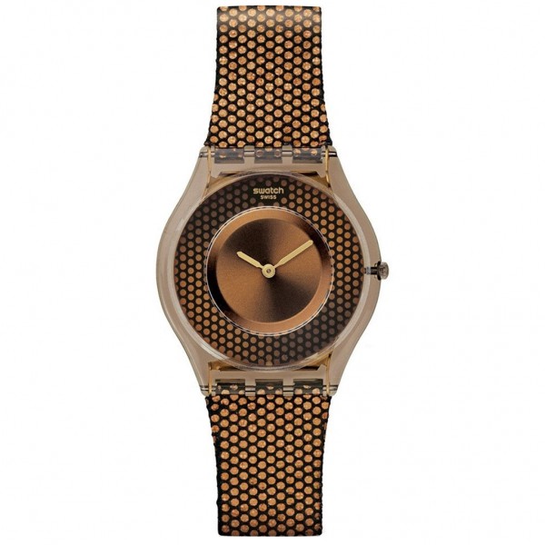 SWATCH Hexed SFC105 Brown Leather Strap