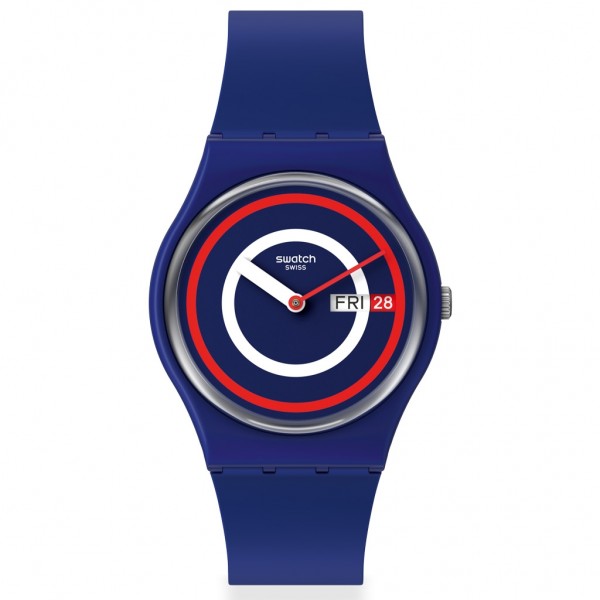 SWATCH Blue To Basics SO28N703 Bioceramic Case-Blue Silicone Strap