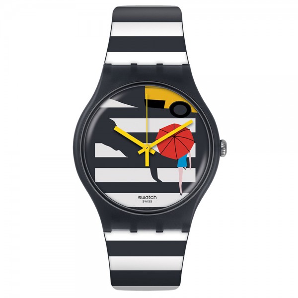 SWATCH Cross The Path SUOM108 Two Tone Silicone Strap