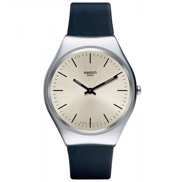 SWATCH Skinazul SYXS115 Blue Leather Strap