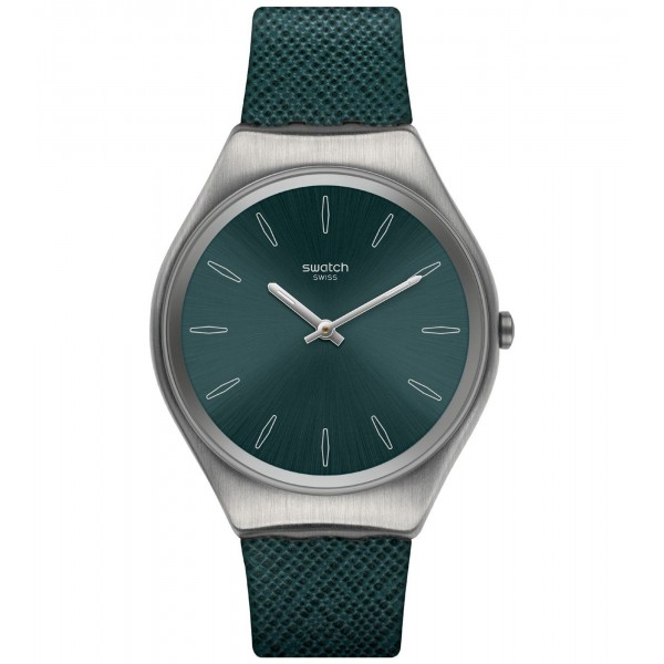 SWATCH Skinpetrol SYXS121 Green Leather Strap