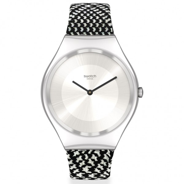 SWATCH Irony Black'N'White SYXS142 Two Tone Fabric Strap