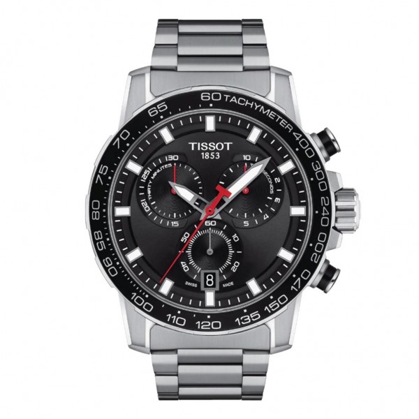 TISSOT T-Sport Supersport Chronograph Silver Stainless Steel Bracelet T1256171105100