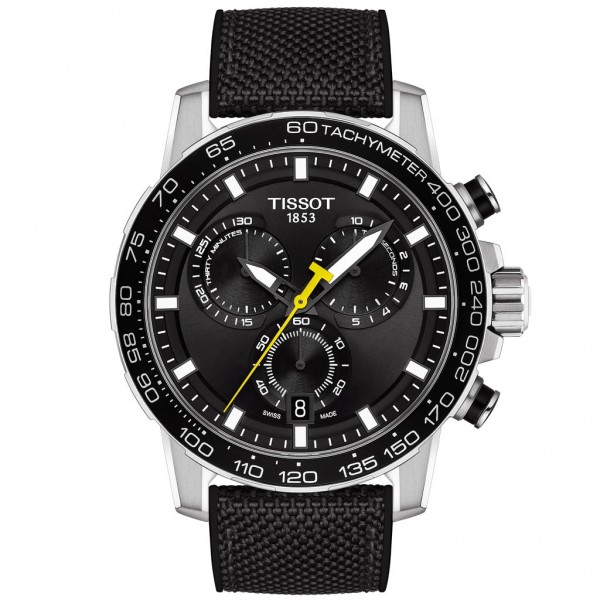 TISSOT T-Sport Supersport Chronograph Black Fabric Strap T1256171705102