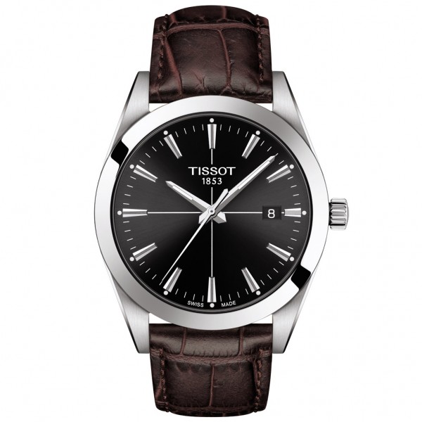 TISSOT T-Classic Gentleman Brown Leather Strap T1274101605101
