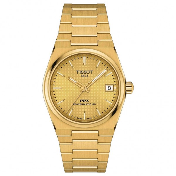 TISSOT T-Classic Prx Powermatic 80 Automatic Gold Stainless Steel Bracelet T1372073302100