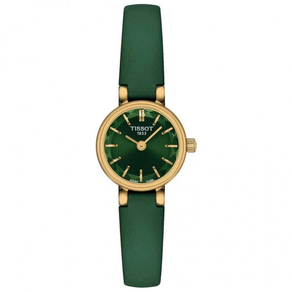 TISSOT T-Lady Lovely Round Green Leather Strap T1400093609100