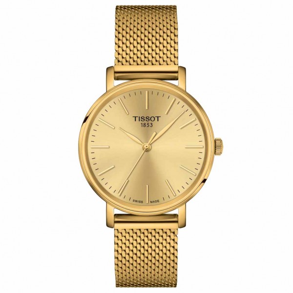 TISSOT T-Classic Everytime Lady Gold Stainless Steel Bracelet T1432103302100