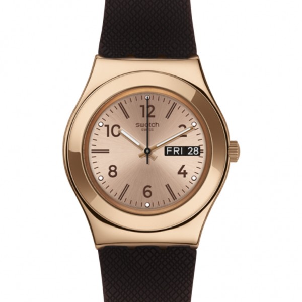 SWATCH Brownee YLG701 Brown Silicone Strap