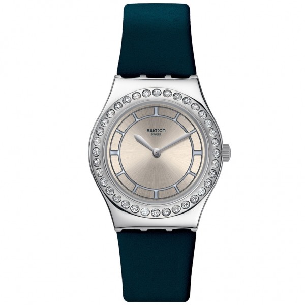 SWATCH Bluechic YLS211 Blue Leather Strap