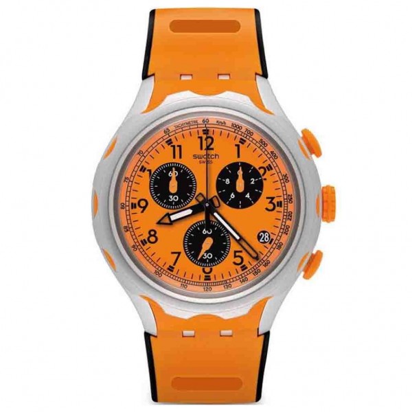 SWATCH Caccia YYS4010 Chrono Orange Silicone Strap