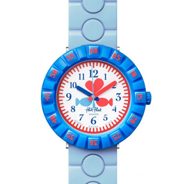 FLIK FLAK Fish In Love ZFCSP071 Light Blue Plastic Strap