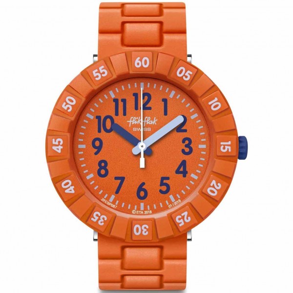 FLIK FLAK Solo Orange ZFCSP087 Orange Plastic Strap