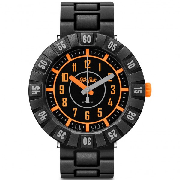 FLIK FLAK Catch U ZFCSP093 Black Plastic Strap