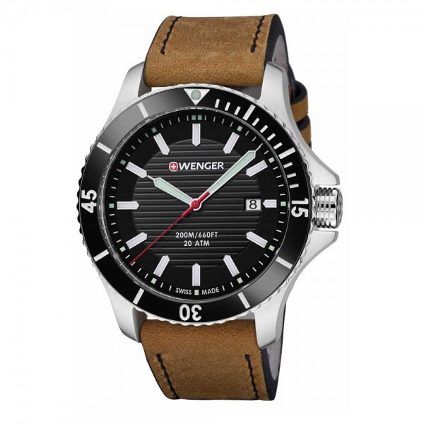 WENGER Seaforce 01.0641.125 Brown Leather Strap
