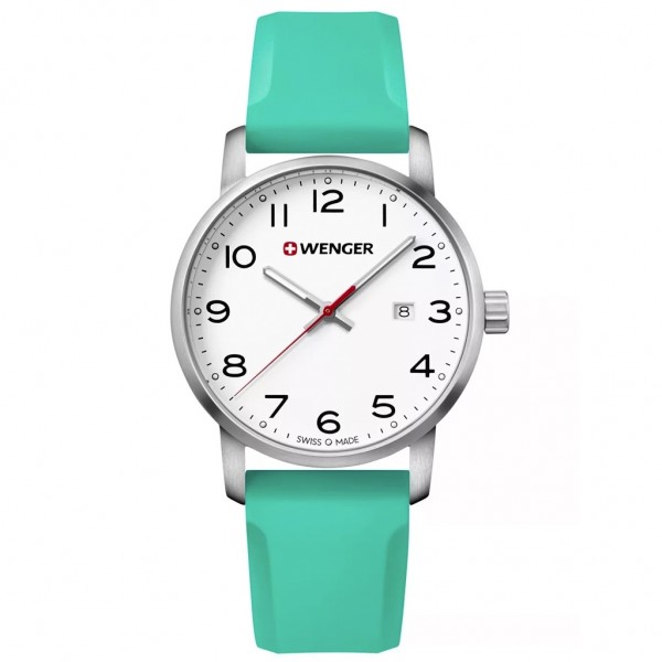 WENGER Avenue 01.1641.108 Turquoise Silicone Strap
