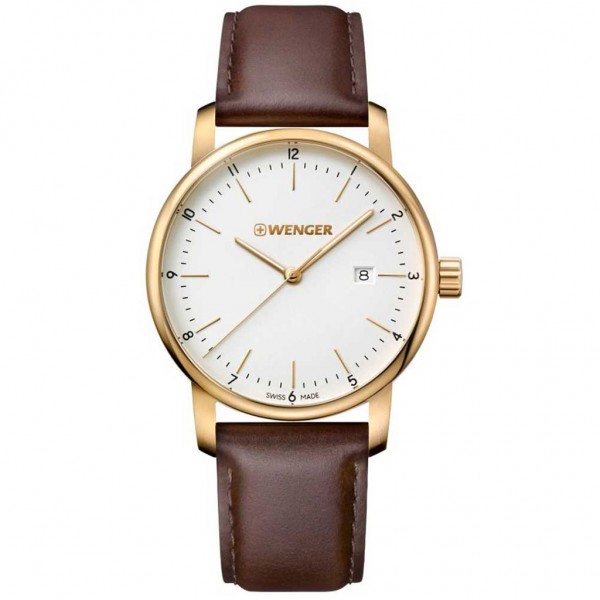 WENGER Urban Classic 01.1741.108 Brown Leather Strap