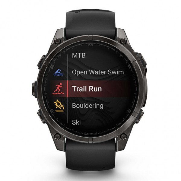 GARMIN Fenix 8 47mm Amoled Sapphire Titanium Carbon Gray with Black and Pebble Gray 010-02904-21