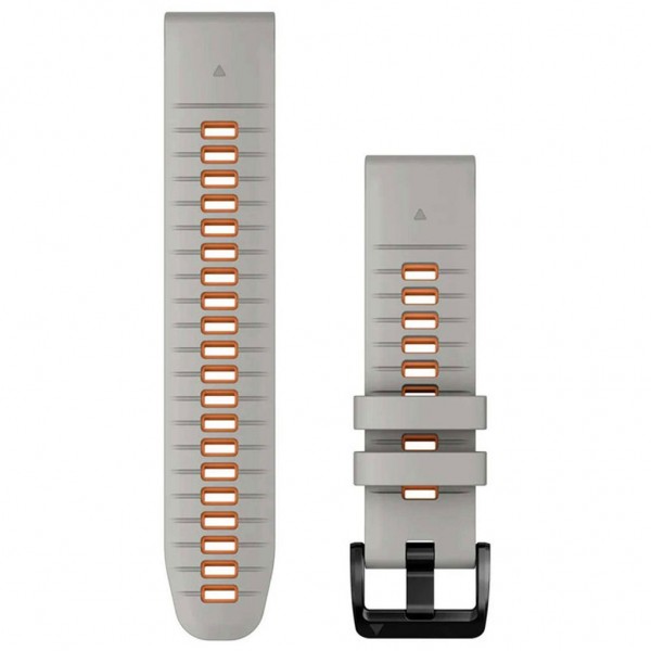 GARMIN Watch Bands QuickFit 22mm Fog Gray/Ember Orange Silicone Band 010-13280-02
