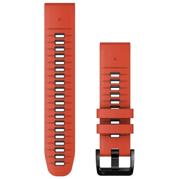 GARMIN Watch Bands QuickFit 22mm Flame Red / Graphite Silicone Band 010-13280-04