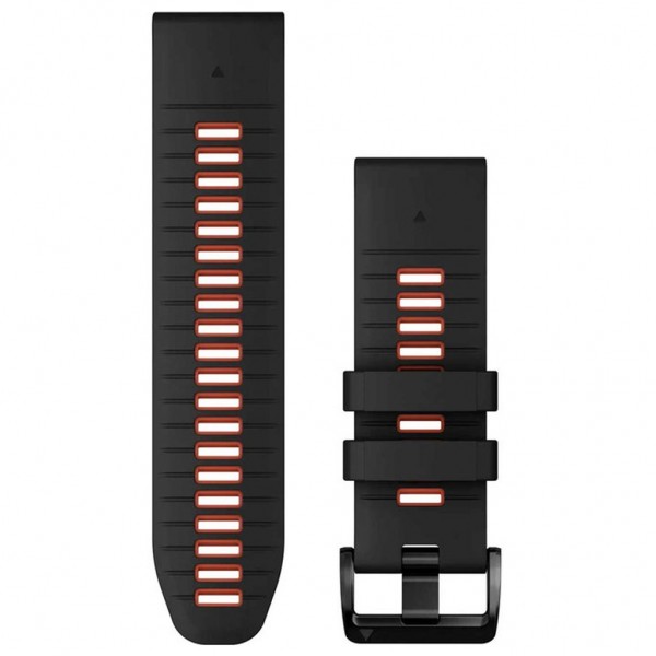GARMIN Watch Bands QuickFit 26mm Black/Flame Red Silicone Band 010-13281-06