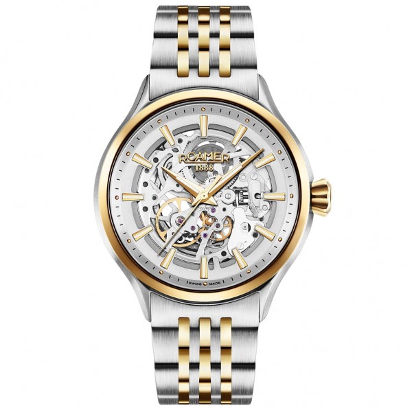 ROAMER Competence Skeleton III 101663-47-15-10 Automatic Two Tone Stainless Steel Bracelet