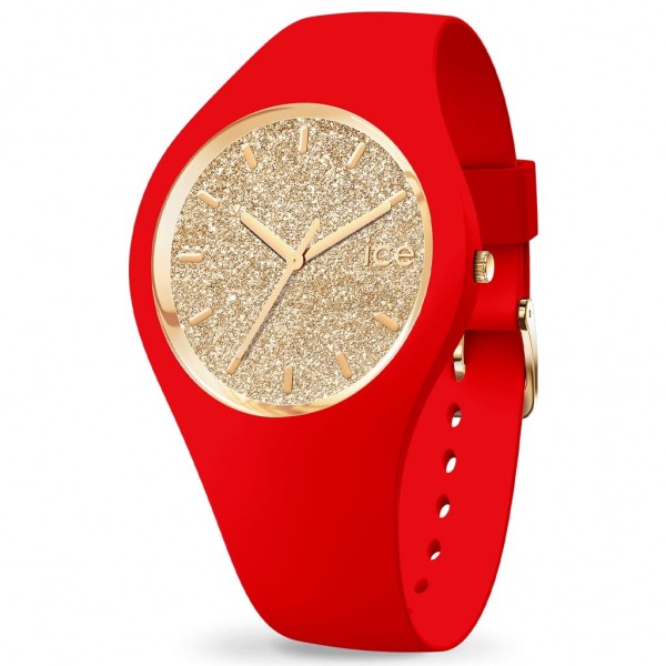 ICE WATCH Glitter 021080 Red Silicone Strap
