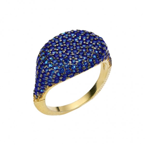 BREEZE Ring Zircons | Silver 925° Gold  Plated 113002.1011