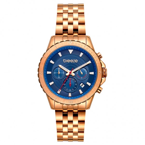 BREEZE Invernia 212131.3 Chronograph Rose Gold Stainless Steel Bracelet