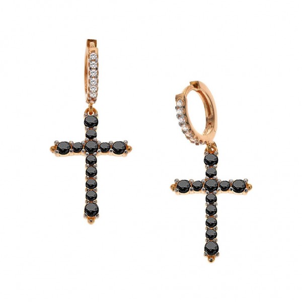 BREEZE Earring Zircons | Silver 925° Rose Gold Plated 213013.3