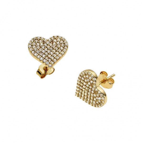 BREEZE Earring Zircons | Gold 925° Gold Plated 213014.1
