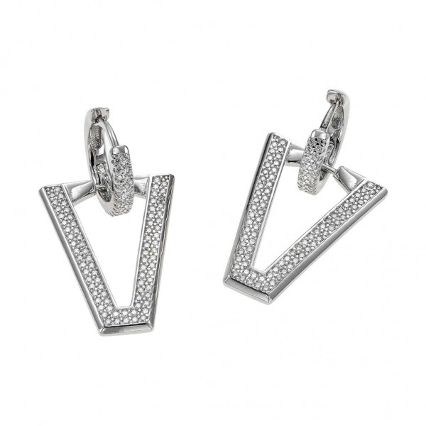 BREEZE Earring Zircons | Silver 925° Silver Plated 213029.4