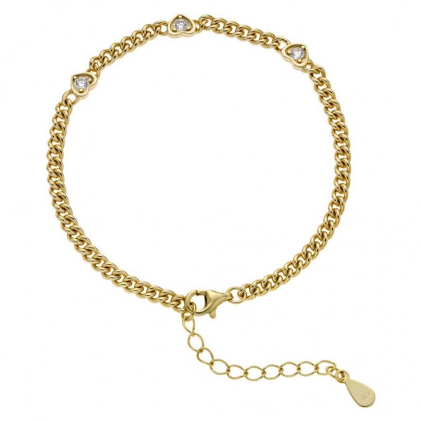 BREEZE Bracelet Zircons | Silver 925° Gold Plated 9K 311002.1