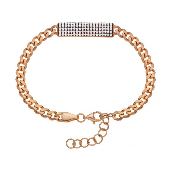 BREEZE Bracelet Zircons | Silver 925° Rose Gold Plated 313002.3