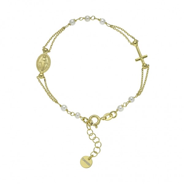 BREEZE Bracelet Pearls | Silver 925° Gold Plated 313014.1