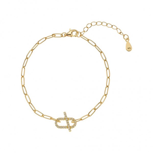BREEZE Bracelet Zircons | Silver 925° Gold Plated 315002.1