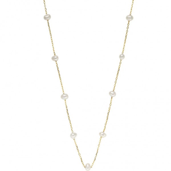 BREEZE Necklace Pearls | Silver 925° Gold Plated 413014.1