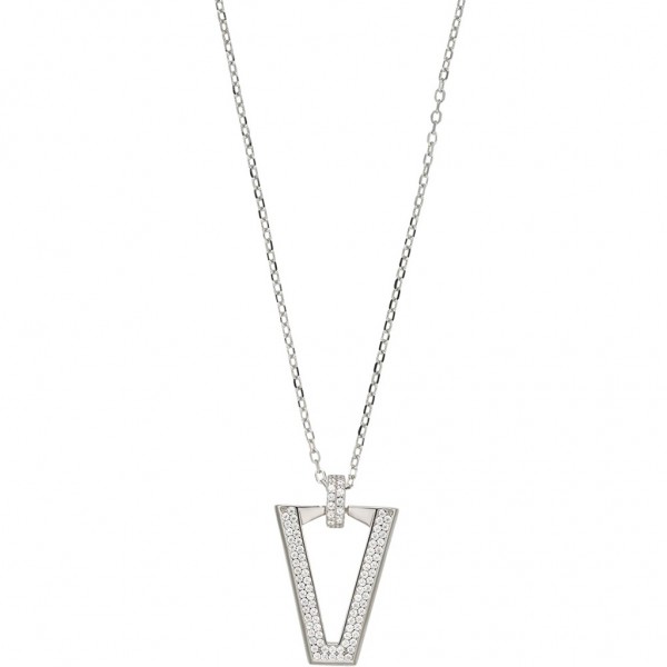 BREEZE Necklace Zircons | Silver 925° Silver Plated 413019.4