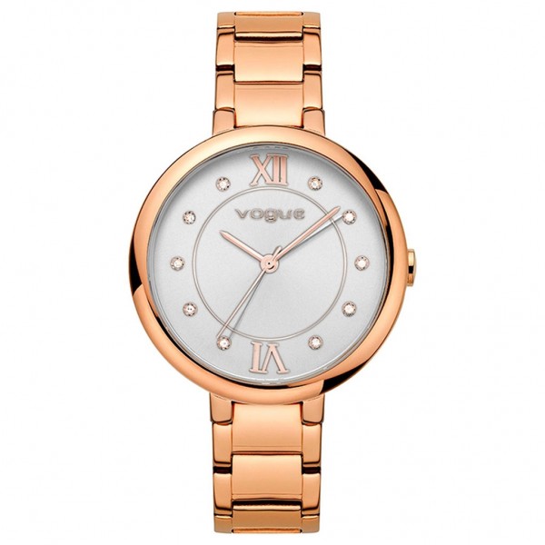 VOGUE Perfume 8129531 Crystals Rose Gold Stainless Steel Bracelet
