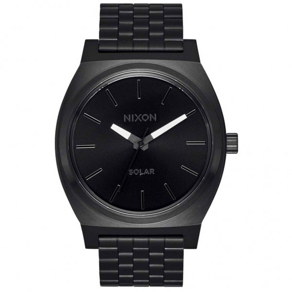 NIXON Time Teller A1369-756-00 Solar Black Stainless Steel Bracelet
