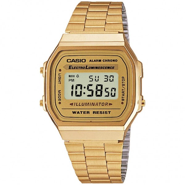 CASIO Vintage A-168WG-9EF Gold Stainless Steel Bracelet